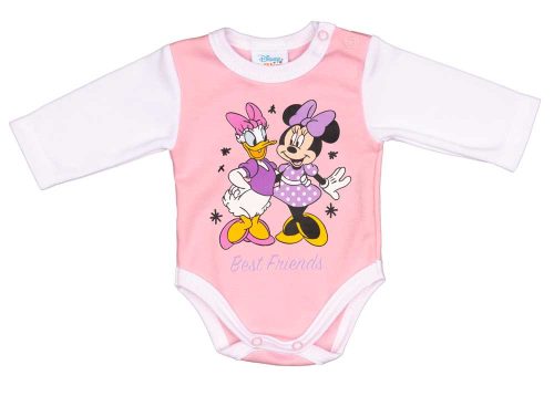 Disney Minnie mintával nyomott hosszú ujjú baba body