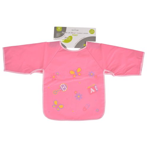 Moni Bib előke hosszú ujjas piggy pink