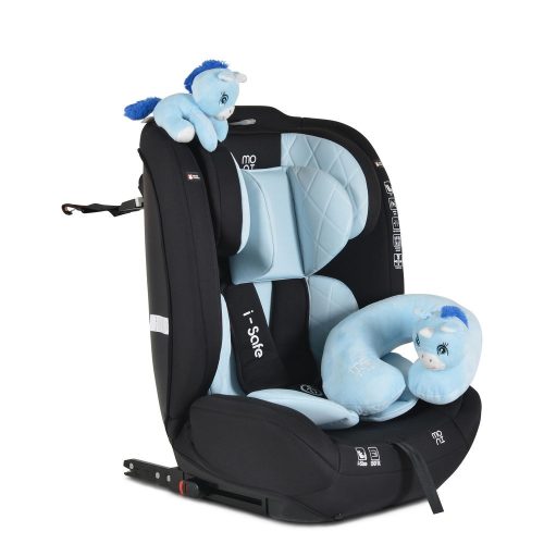 Moni Isafe autósülés isize és isofix ülésemelővé alakítható 76-150cm kék