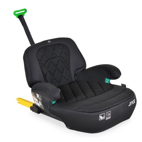 Moni Jax ülésmagasító háttámlával 125-150cm rögzítő hevederrel, isofix fekete