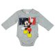 Disney Mickey hosszú ujjú baba body szürke