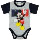 Disney Mickey rövid ujjú baba body szürke