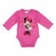 Disney Minnie szívecskés nyuszis hosszú ujjú baba body pink