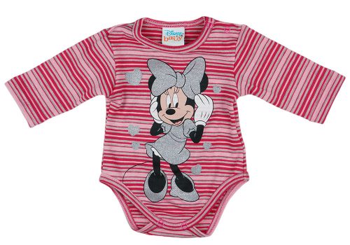 Disney Minnie szívecskés hosszú ujjú baba body mintás