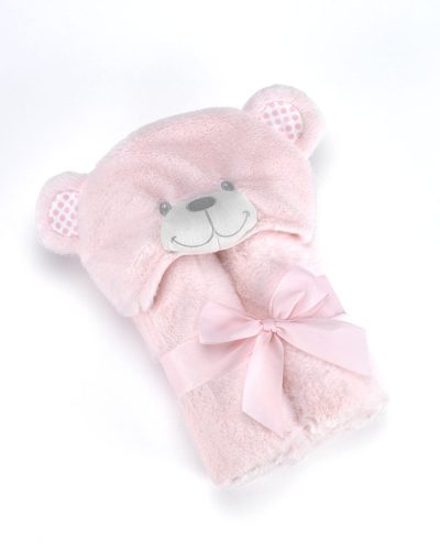 Mora POMPON BEAR P86 pléd 75*95  04-pink - dobozos