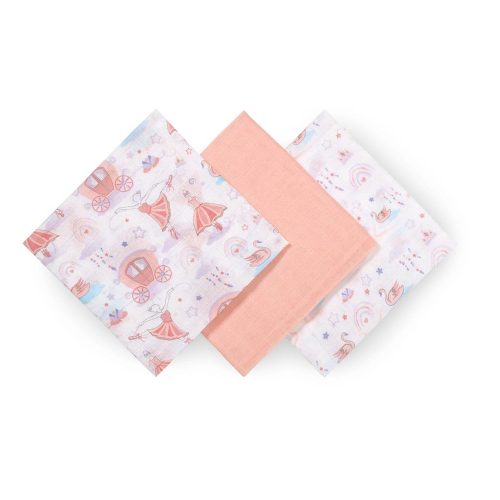 BabyOno textilpelenka színes 3db  rózsaszín 348/11