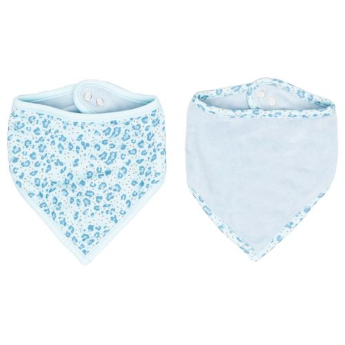 Bandana nyálkendő 2 db Bébé-jou Leopard Blue