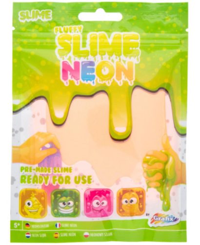 Neon színű puha slime, Narancssárga Grafix