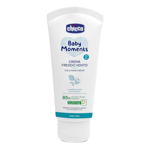 Hideg - Szél védőkrém 50 ml Baby Moments kakaóvaj, Shea-vaj, panthenol, növényi olajok - Chicco