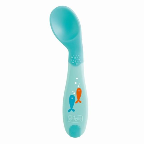 First Spoon jobbkezes önálló etetőkanál 8hó+ türkizkék - Chicco