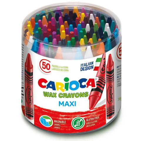 Carioca Jumbo zsírkréta készlet tárolóban, 50 db-os