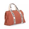 Childhome MOMMY BAG ® NURSERY BAG - SIGNATURE - VÁSZON - TERRACOTTA