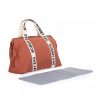 Childhome MOMMY BAG ® NURSERY BAG - SIGNATURE - VÁSZON - TERRACOTTA