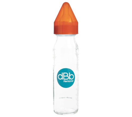 Dbb Üveg cumisüveg 240 ml, cumi 0-4 hónap, Orange