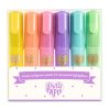 Szövegkiemelő mini toll készlet 6 pasztell színben - 6 mini pastel highlighters