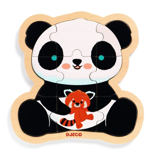 Djeco Fa puzzle 9db-os- Panda