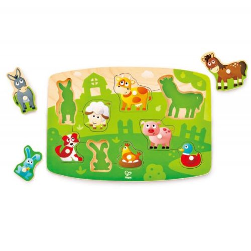 Hape Hape Fogantyús Puzzle - Háziállatok - 24 hó+