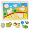 Hape Hape Bébi puzzle, vidéki táj 3 az 1-ben - 12 hó+