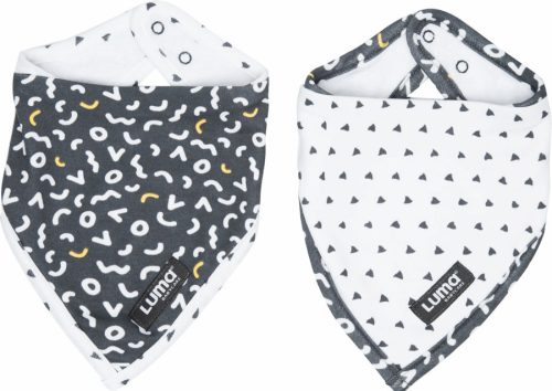 LUMA Bandana nyálfogó kendő Memphis Grey 2 db